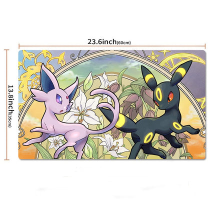 Espeon Umbreon Board Game Pokemon Table Playmat TCG CCG Card Game Mat Mousepad