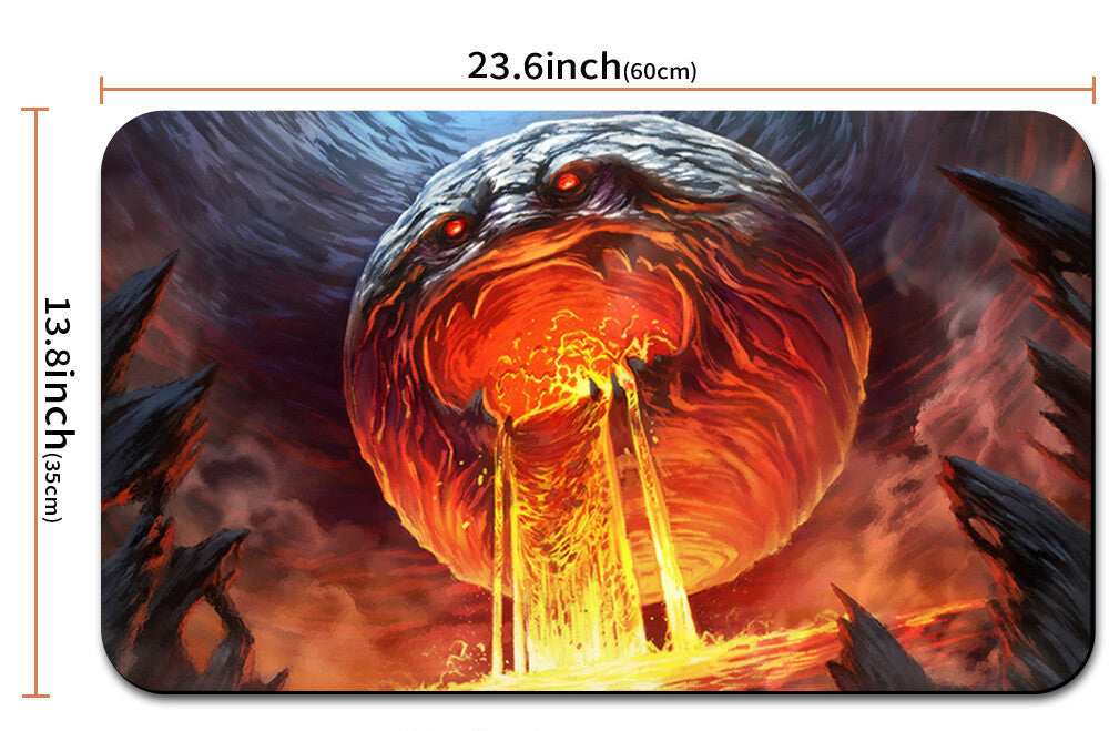 Gaming mouse pad with dragon design and measurements
