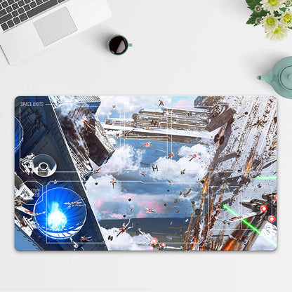 Playmat Space Starship TCG Starwars : Unlimited Trading Card Game Mat Free Bag