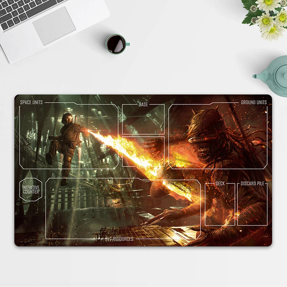 Playmat Boba Fett TCG Starwars : Unlimited Trading Card Game Play Mat Free Bag