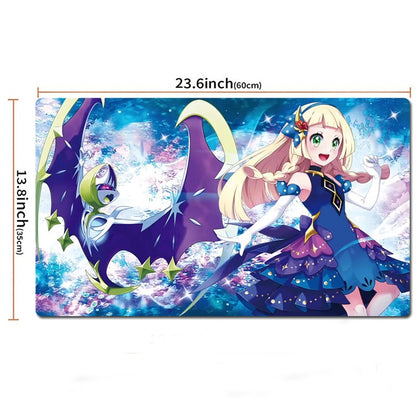 Lillie Board Game Pokemon Table Playmat PTCG TCG CCG Pad Trading Card Games Mat