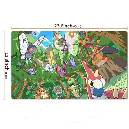 Butterfree Pokemon Table Playmat PTCG TCG CCG Gaming Pad Trading Card Game Mat