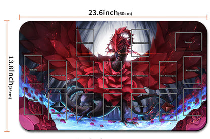 Mouse pad with anime character design and measurements