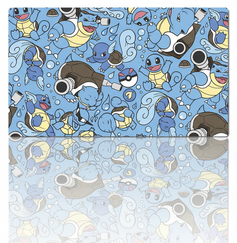 Squirtle Blastoise Wartortle Pokemon Playmat TCG CCG Mat Gaming Pad Mousepad