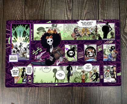 One Piece Brook O-P Table Playmat OPCG TCG CCG Play Pad Trading Card Game Desk Mat Mousepad