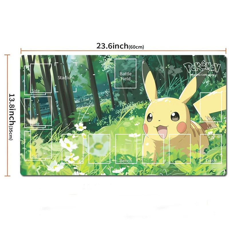 Pikachu Board Game Pokemon Table Playmat PTCG TCG CCG Card Games Deskmat Mousepad