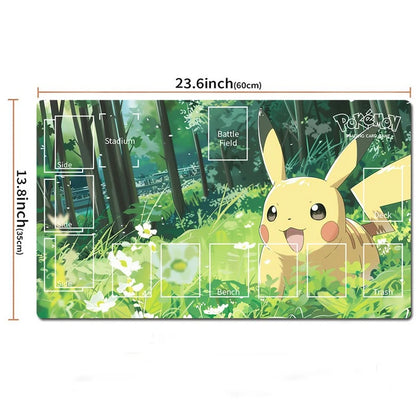 Pikachu Board Game Pokemon Table Playmat PTCG TCG CCG Card Games Deskmat Mousepad