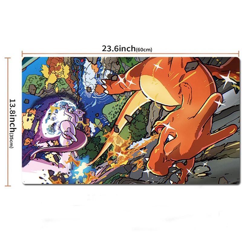 Charizard Mewtwo Board Game Pokemon Table Playmat Play Mat TCG CCG Pad Mousepad