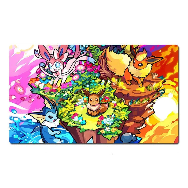 Eevee Evolutions Board Game Pokemon Table Playmat TCG CCG Mat Play Pad Mousepad