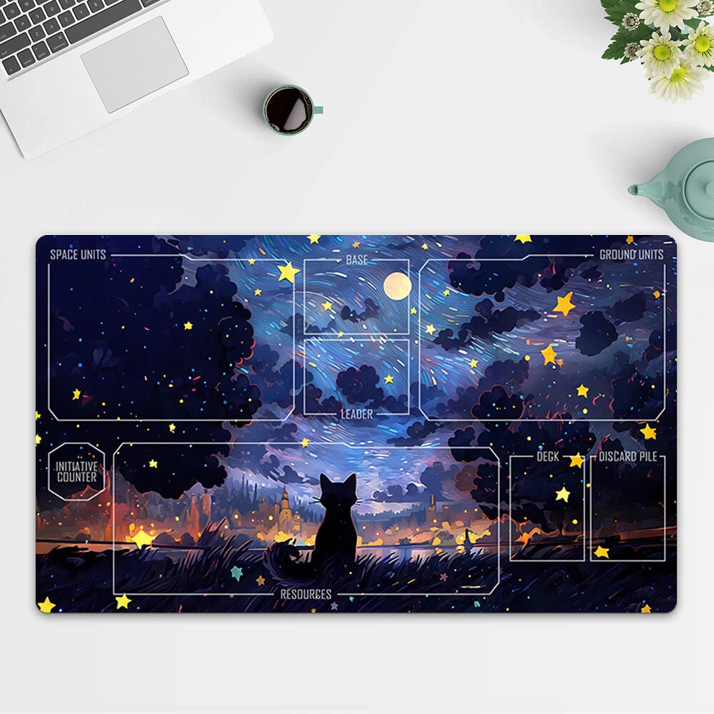 Playmat Artistic Cat TCG Starwars : Unlimited Trading Card Game Mat Free Bag