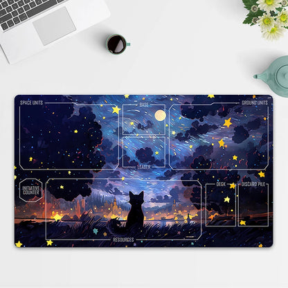 Playmat Artistic Cat TCG Starwars : Unlimited Trading Card Game Mat Free Bag