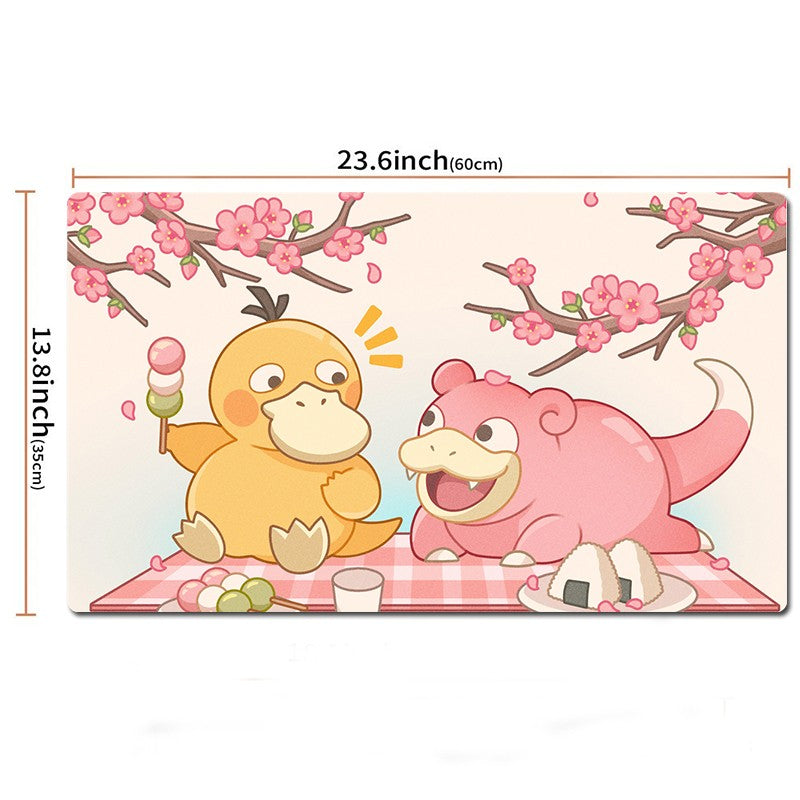 Psyduck Slowpoke Board Game Pokemon Playmat Card Play Mat TCG CCG Pad Mousepad