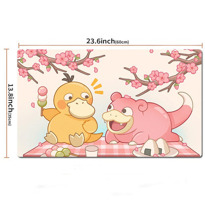 Psyduck Slowpoke Board Game Pokemon Playmat Card Play Mat TCG CCG Pad Mousepad