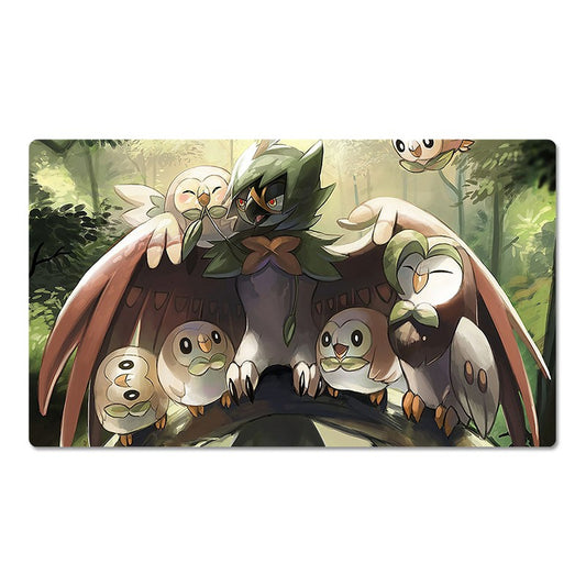 Decidueye Rowlet Board Game Pokemon Playmat TCG CCG Pad Trading Card Game Mat