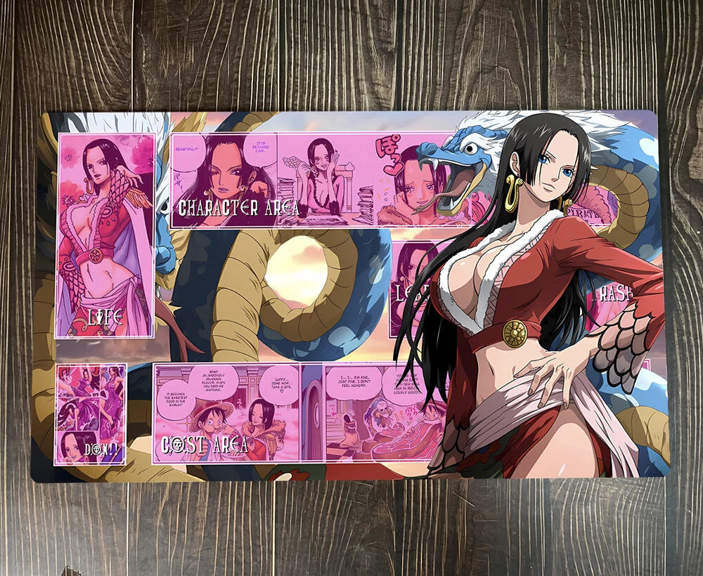 One Piece O-P OPCG TCG CCG Playing Pad BOA HANCOCK Table Playmat Trading Card Game DeskMat Mousepad