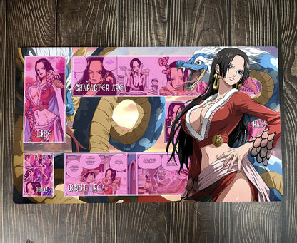 One Piece O-P OPCG TCG CCG Playing Pad BOA HANCOCK Table Playmat Trading Card Game DeskMat Mousepad