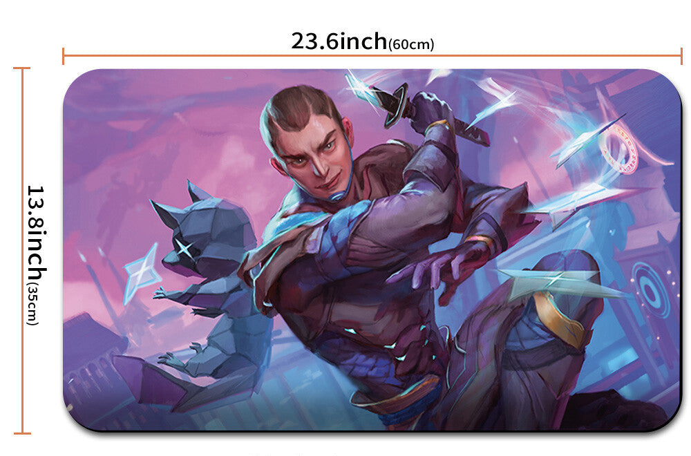 Mouse pad with character design and measurements