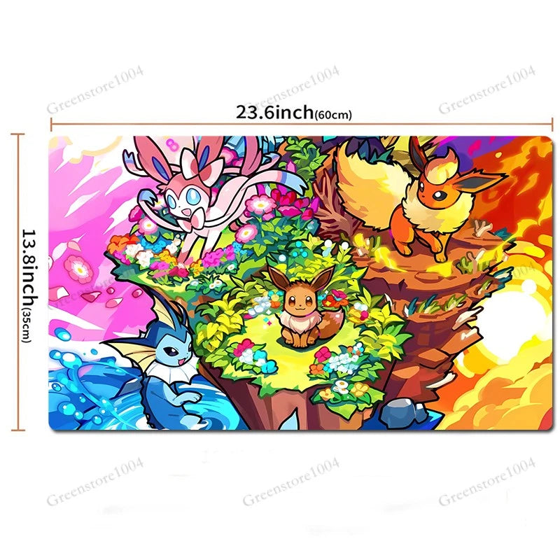 Eevee Evolutions Board Game Pokemon Table Playmat TCG CCG Mat Play Pad Mousepad
