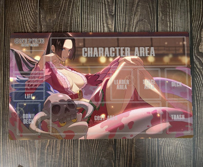 One Piece O-P OPCG TCG CCG Pad Boa Hancock Table Playmat Trading Card Game DeskMat Mousepad