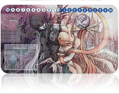 Card with anime-style artwork featuring two characters on a white background