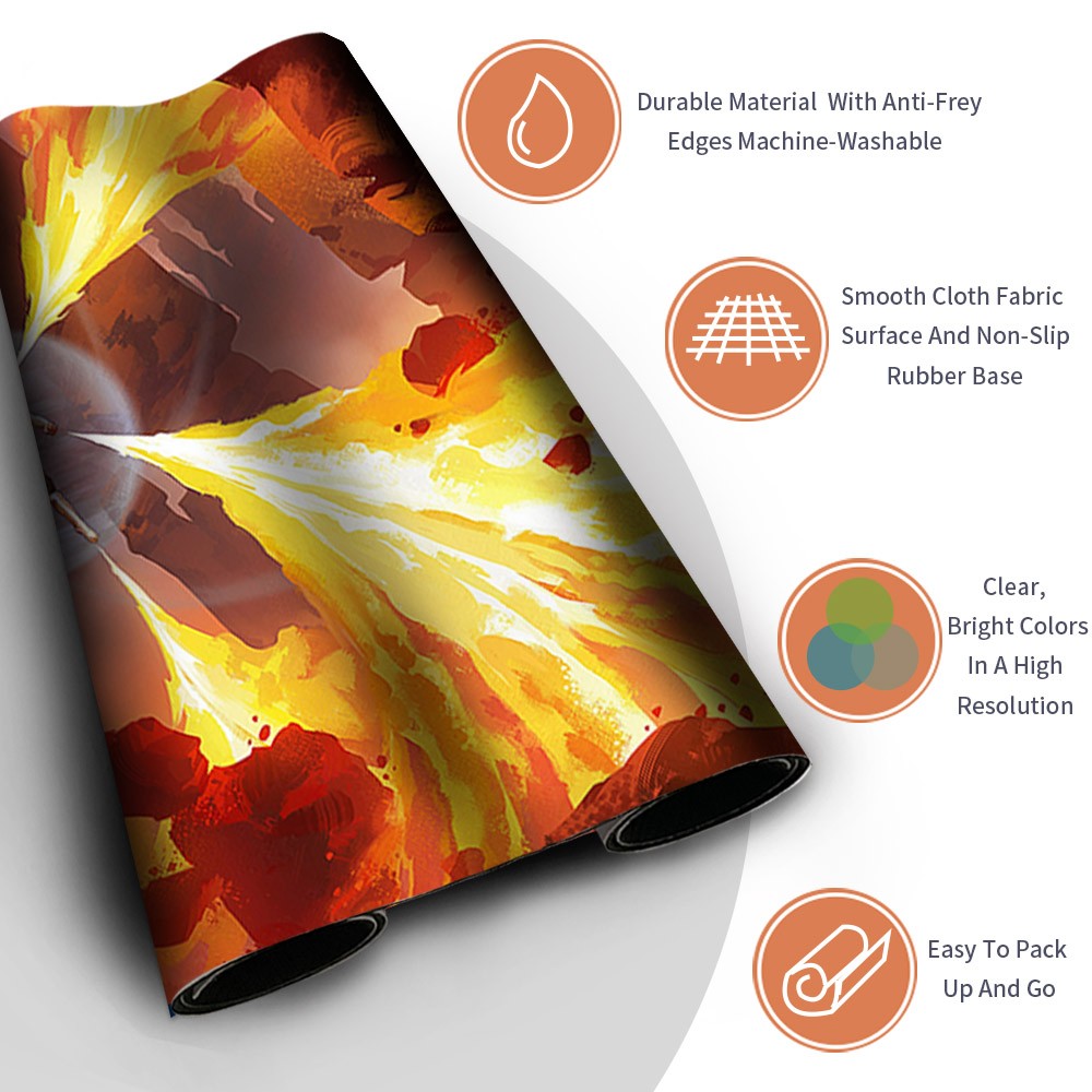 Fiery Confluence - MTG Playmat | TCG CCG Card Game Mat | Non-Slip Base