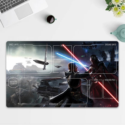 Playmat The Art of JLW TCG Starwars : Unlimited Trading Card Game Mat Free Bag