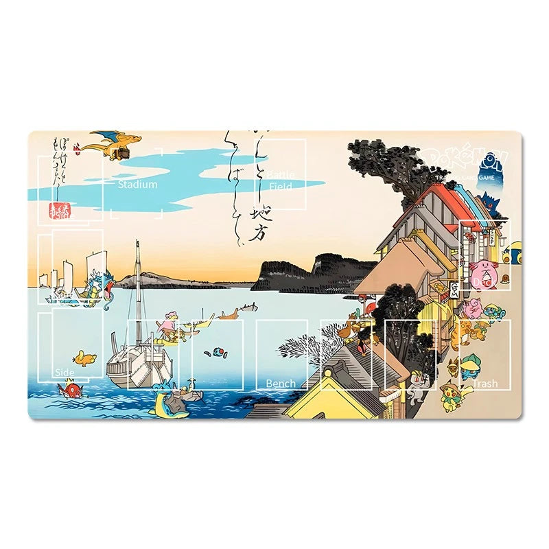 Kanto Region Board Card Game Pokemon Table Playmat TCG CCG PTCG Deskmat Mousepad