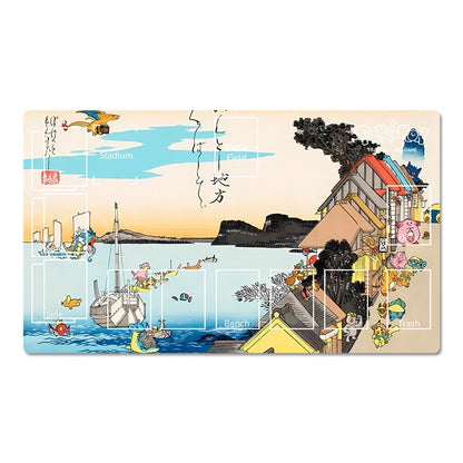 Kanto Region Board Card Game Pokemon Table Playmat TCG CCG PTCG Deskmat Mousepad