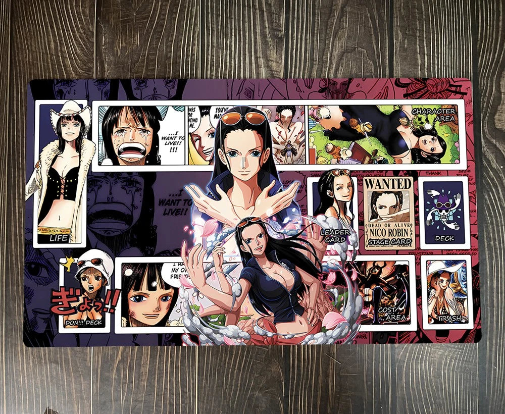 One Piece OPCG TCG CCG Pad Nico Robin Table Playmat Trading Card Game Desk Mat Mousepad