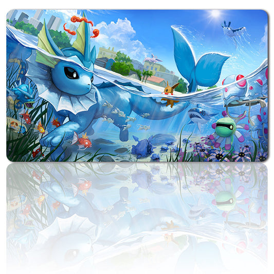904248 - Board Game Pokemon Vaporeon Playmat Games Mousepad Play Mat of TCG