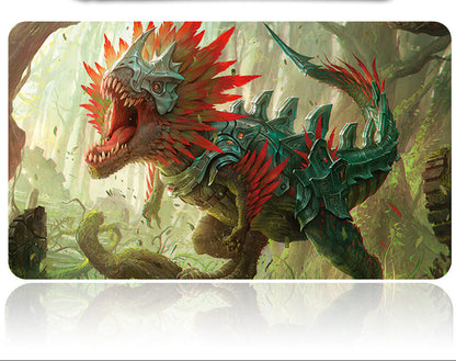 Card with a dragon illustration on a white background