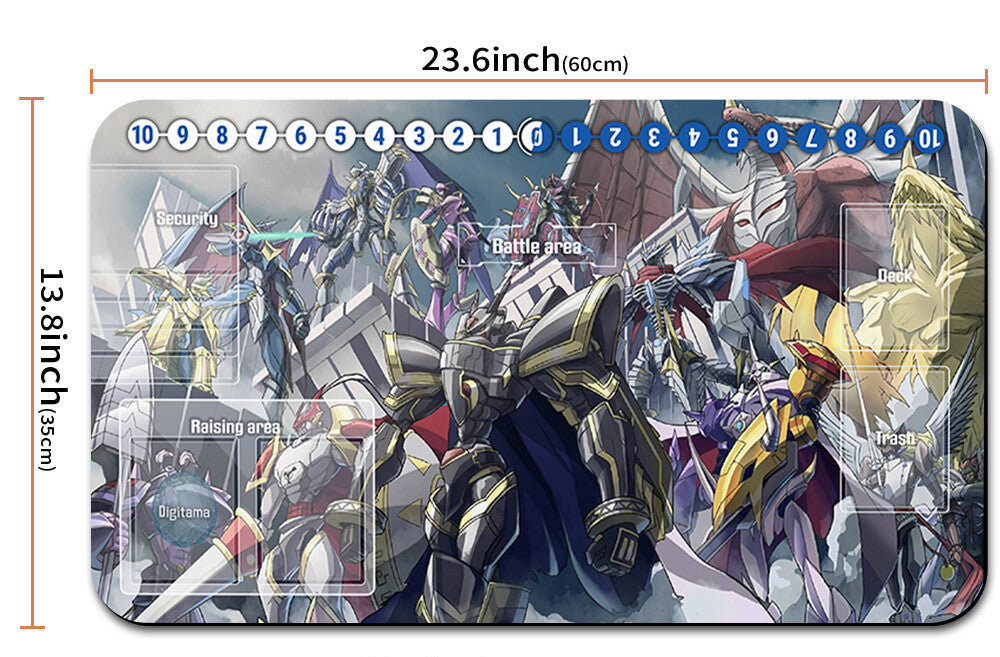 Large mouse pad with robot graphics and measurements