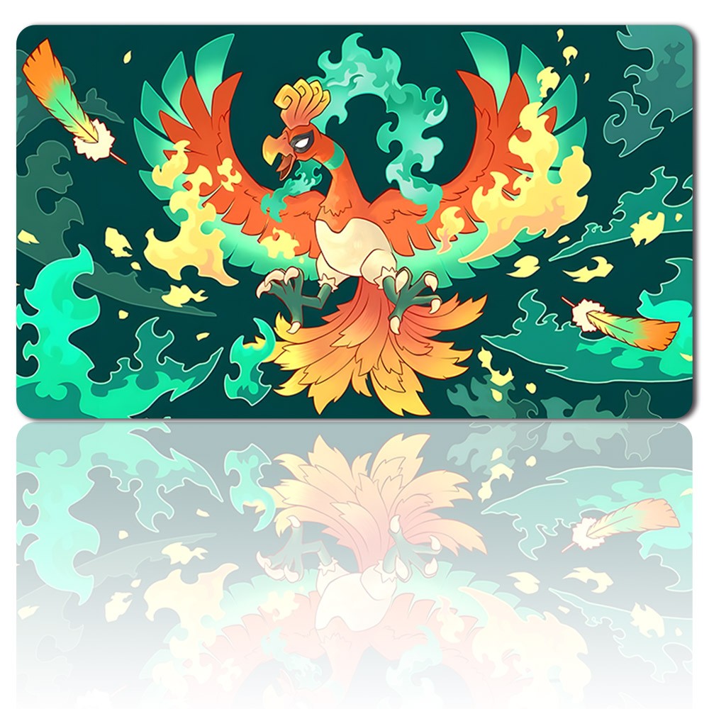 230206 - Board Game Pokemon Ho-Oh Playmat Games Mousepad Play Mat of TCG