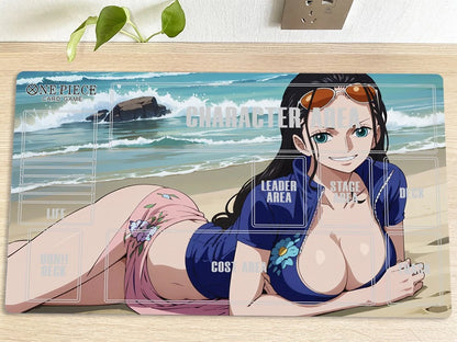 One Piece Nico Robin Playmat CCG OPCG Gaming Trading Card Game Mousepad Deskmat