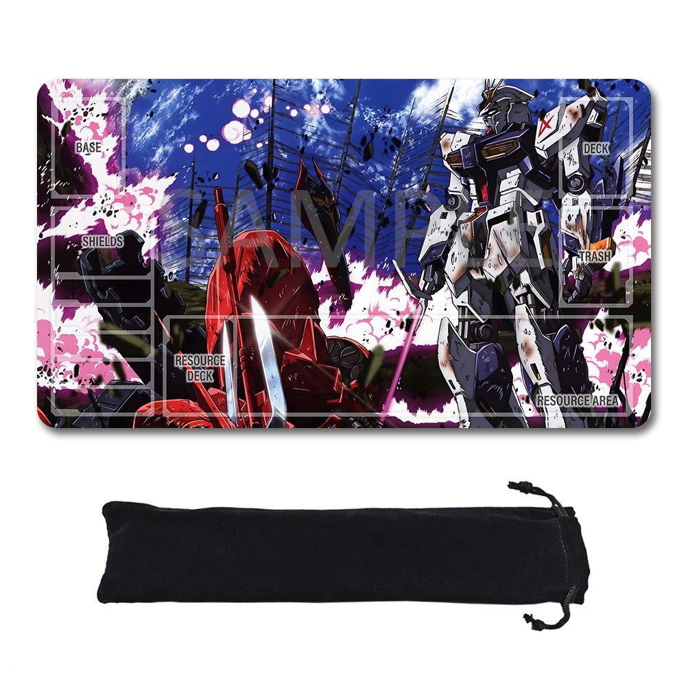 Gundam Playmat Suitable for GCG , includes Storage Bag, 24 x 14 inches (198274)