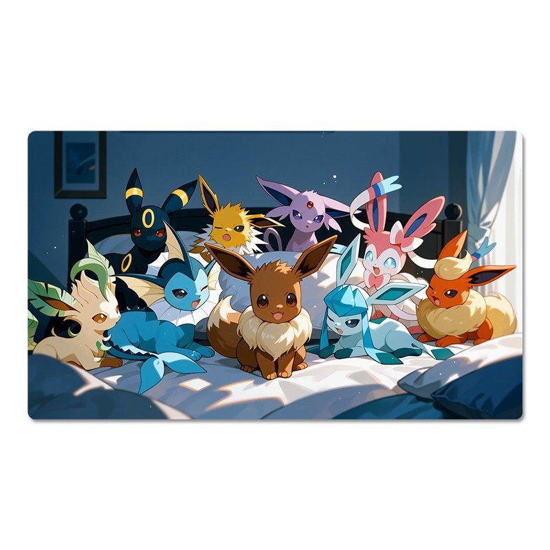 Eeveelutions Board Game Pokemon Table Playmat Trading Card Play Mat TCG CCG Pad
