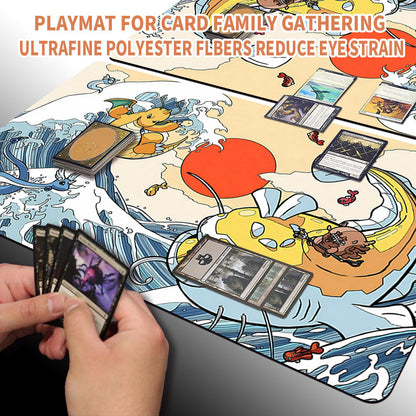 New Pokemon Dragonite Playmat Stitched Edge | Pokemon Playmat Stitched Edge With Zones |215455