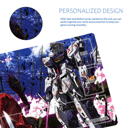 Gundam Playmat Suitable for GCG , includes Storage Bag, 24 x 14 inches (198274)