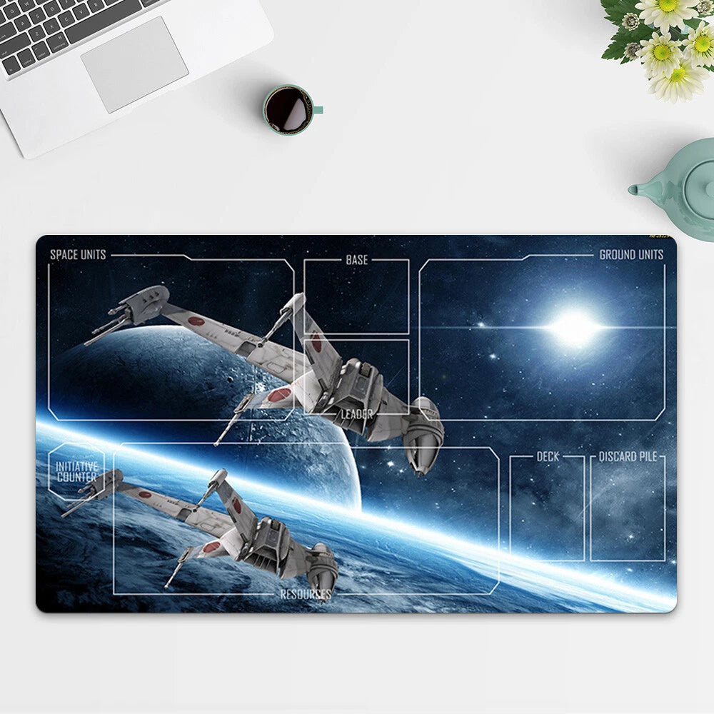 Playmat Space Battle TCG Starwars : Unlimited Trading Card Game Play Mat FreeBag