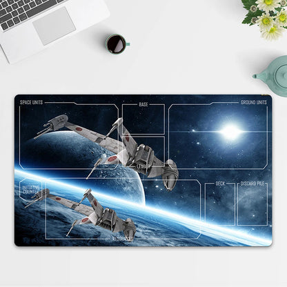 Playmat Space Battle TCG Starwars : Unlimited Trading Card Game Play Mat FreeBag