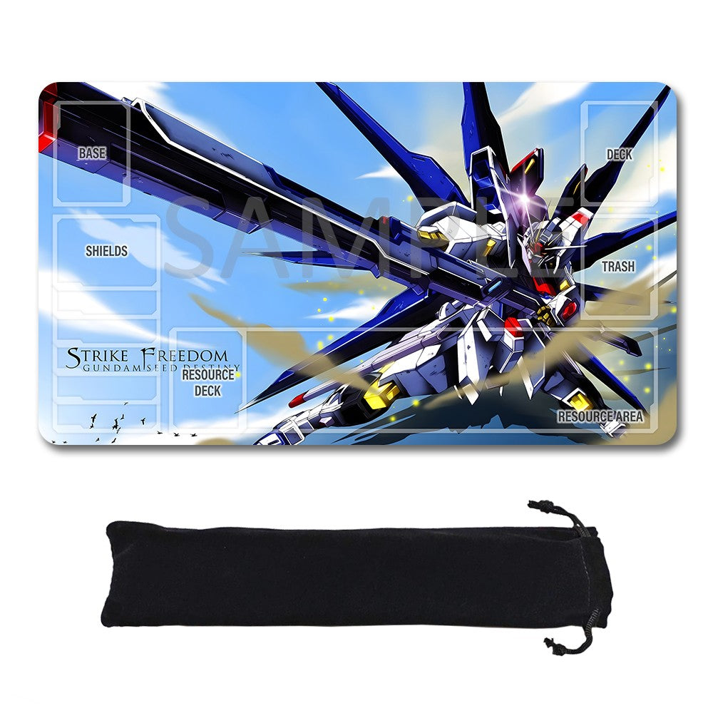 Gundam Playmat Suitable for GCG , includes Storage Bag, 24 x 14 inches (GD510145)