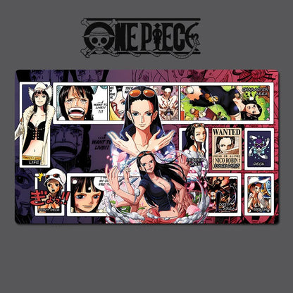 Collage of anime characters with 'One Piece' logo at the top