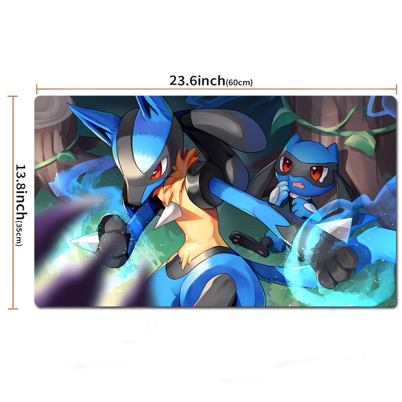 Lucario Riolu Board Game Pokemon Table Playmat TCG CCG Mat Gaming Pad Mousepad