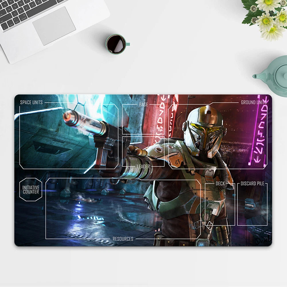 Playmat Boba Fett TCG Starwars : Unlimited Trading Card Game Play Mat Free Bag