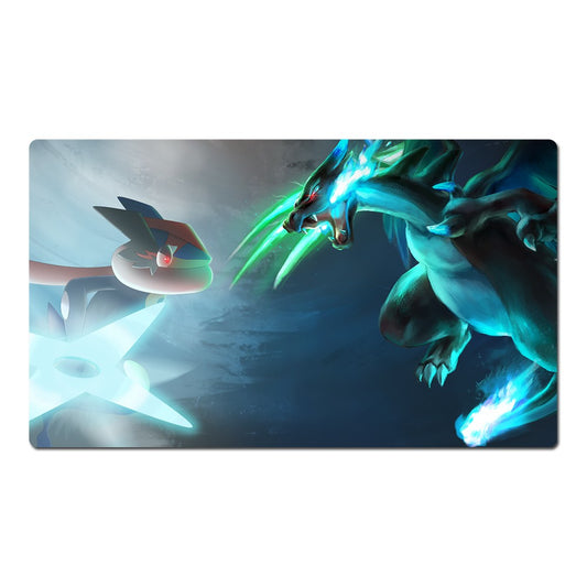 Mega Charizard X Greninja Pokemon Playmat PTCG TCG CCG Pad Trading Card Game Mat