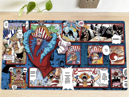 One Piece OPCG TCG CCG Buggy the Clown Duel Playmat Trading Card Game Desk Mat Mouse Pad