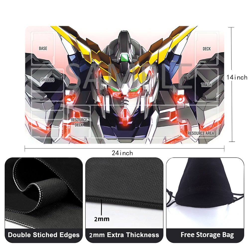 Gundam Playmat Suitable for GCG , includes Storage Bag, 24 x 14 inches (226547)