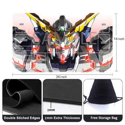Gundam Playmat Suitable for GCG , includes Storage Bag, 24 x 14 inches (226547)