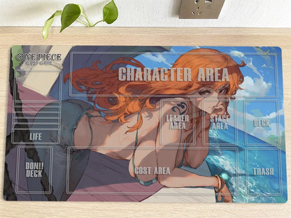 One Piece OPCG TCG CCG Gaming Pad Nami Table Playmat Trading Card Game Desk Mat Mousepad