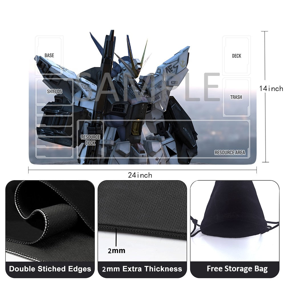 Gundam Playmat Suitable for GCG ,includes Storage Bag, 24 x 14 inches (GD5101411)